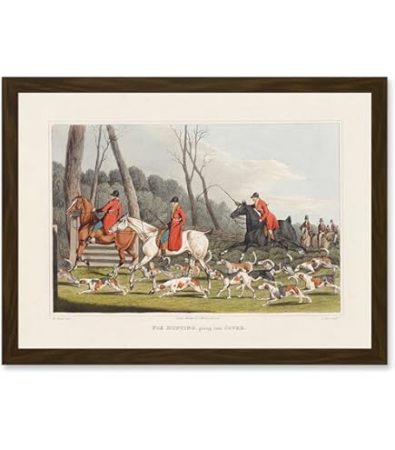Amazon.com: Posterazzi Collection Fox Hunting Scene Poster Print